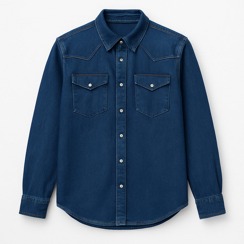 Denim Western Shirt - Valvaen Shirts