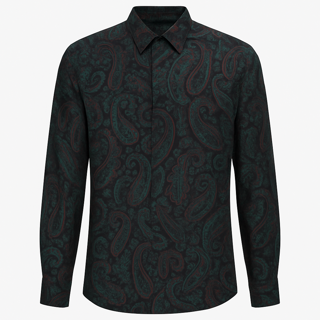 Silk Paisley Shirt - Valvaen Shirts