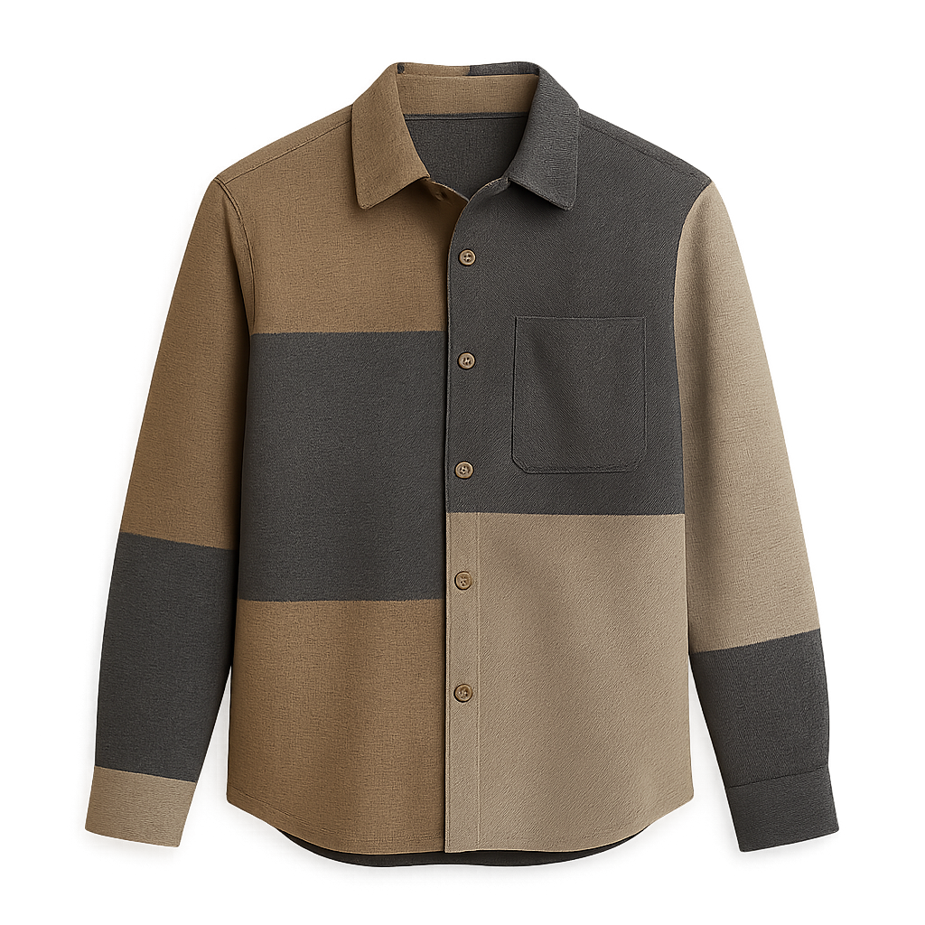 Wool Patchwork Shirt - Valvaen Shirts